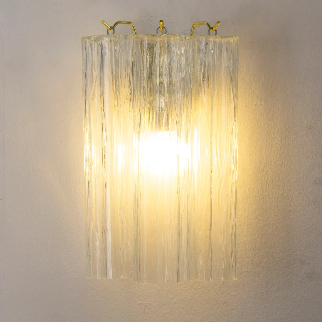 Murano Clear Tronchi Wall Sconces – Set of 2