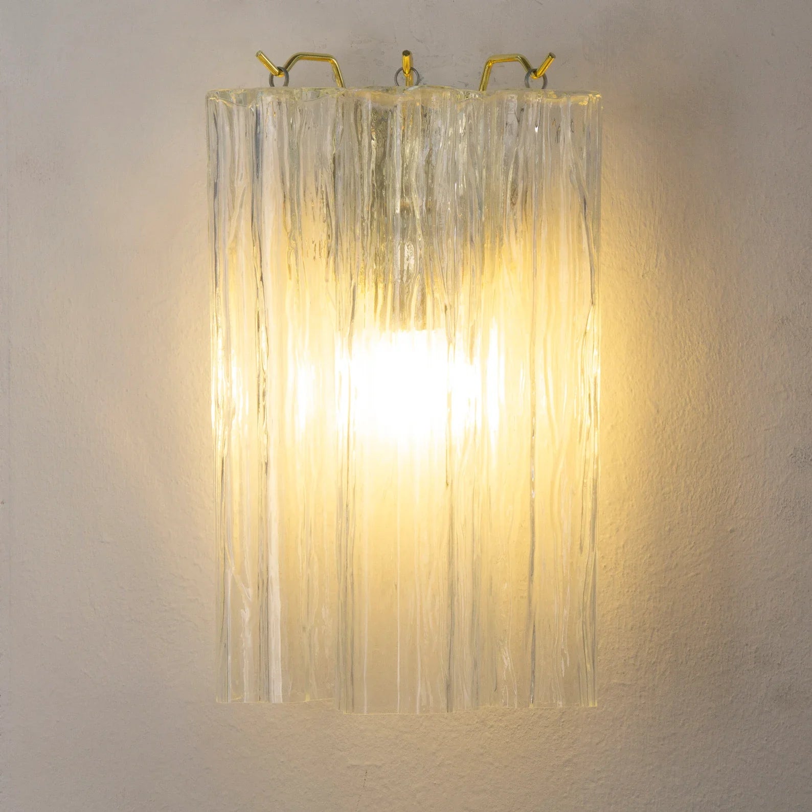 Murano Clear Tronchi Wall Sconces – Set of 2