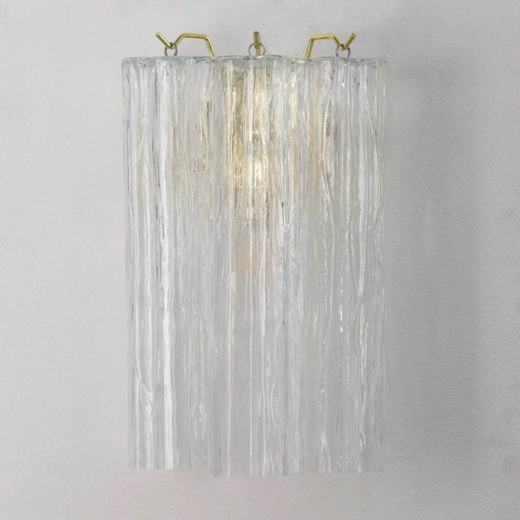 Murano Clear Tronchi Wall Sconces – Set of 2