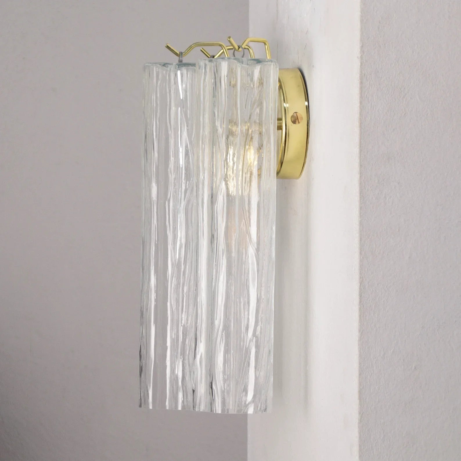 Murano Clear Tronchi Wall Sconces – Set of 2