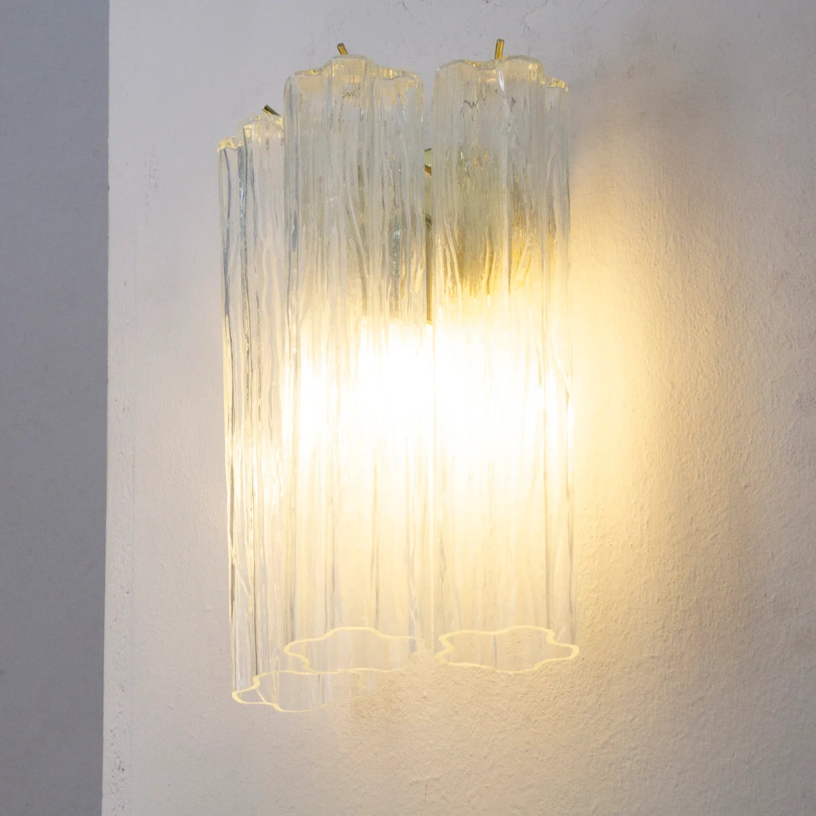 Murano Clear Tronchi Wall Sconces – Set of 2