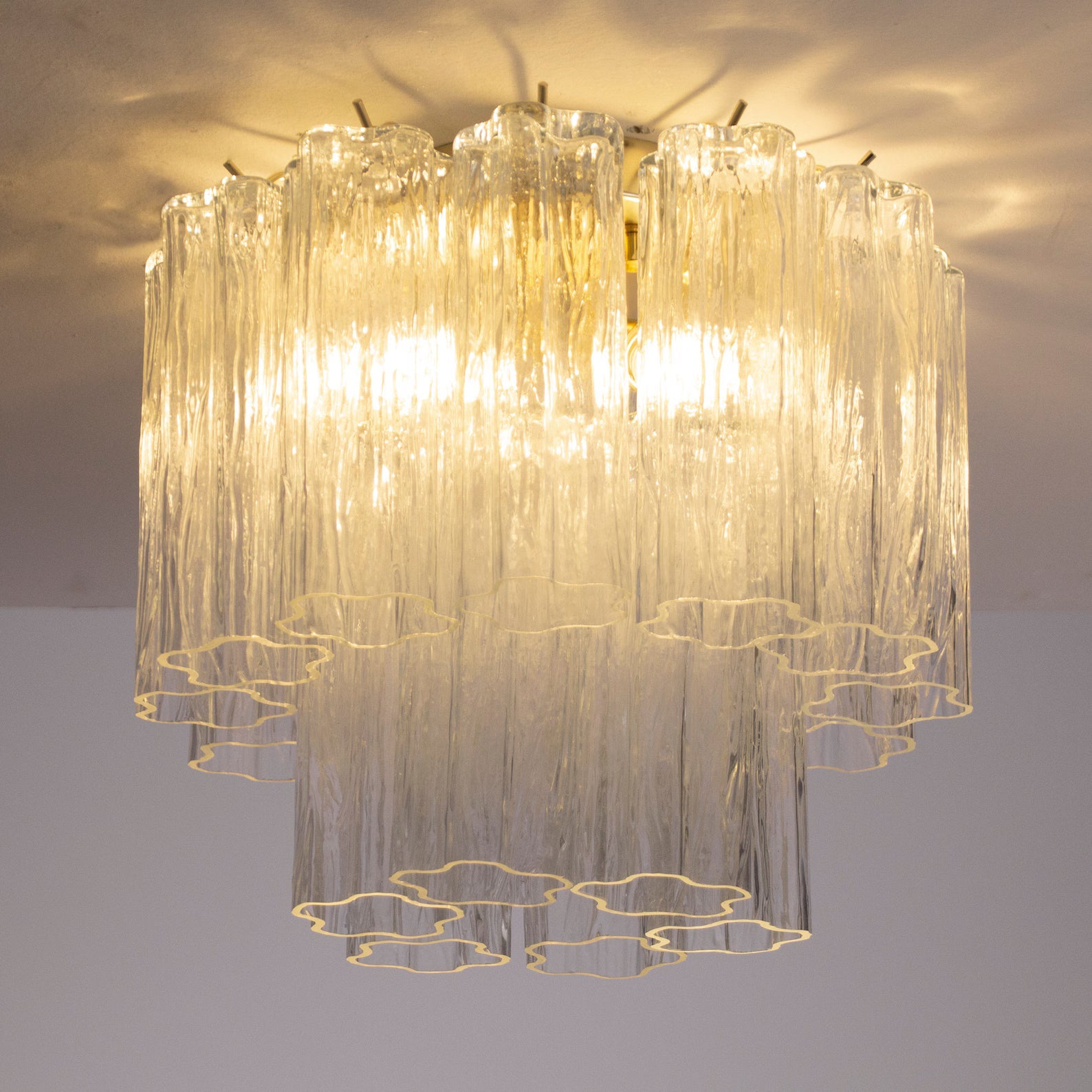 Murano Clear Tronchi Ceiling Lights