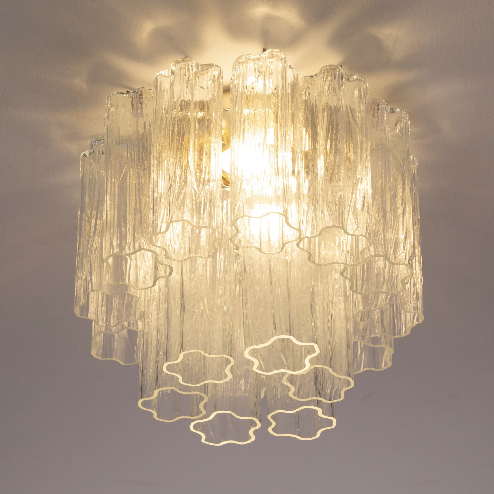 Murano Clear Tronchi Ceiling Lights