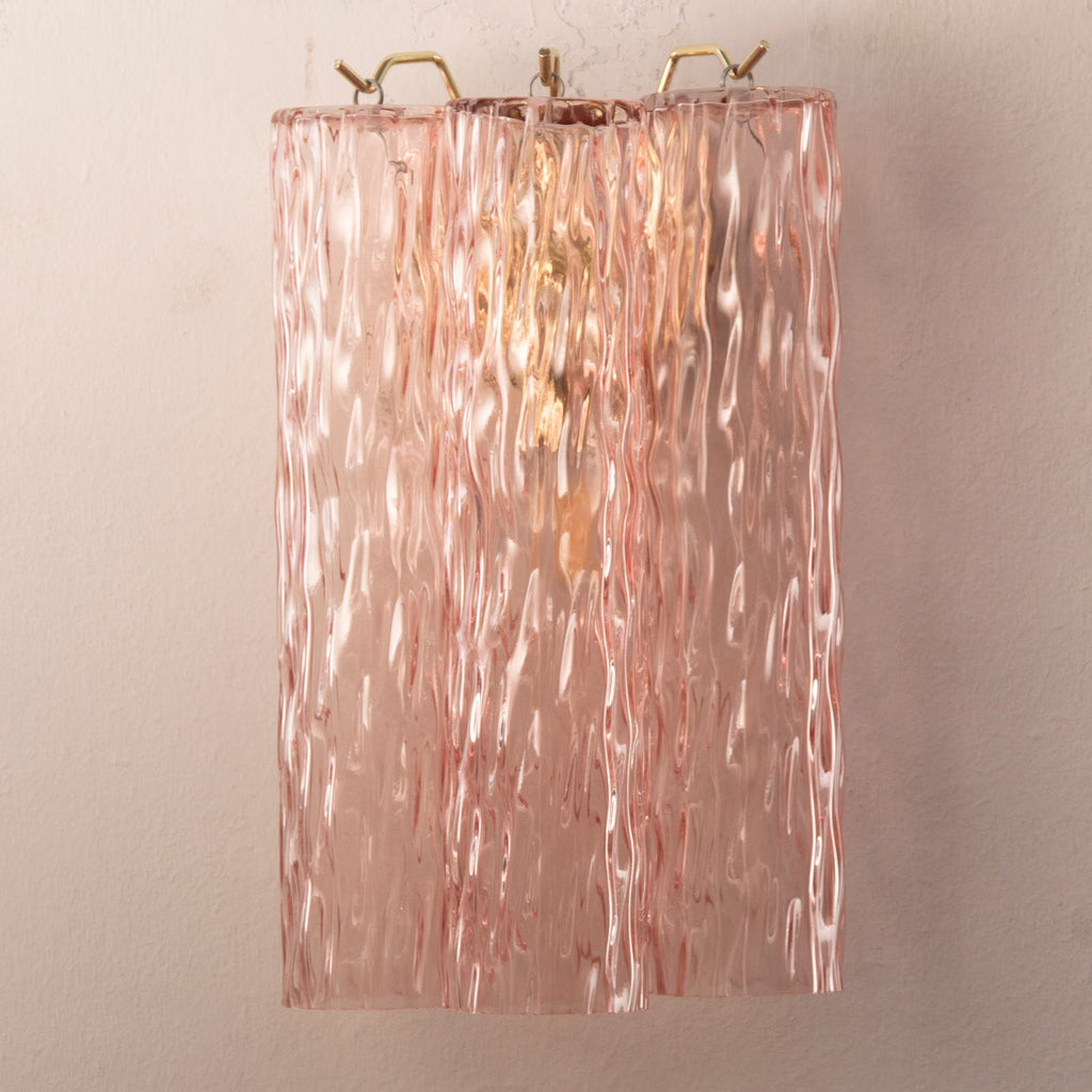 Murano Pink Tronchi Wall Lamps – Set of 2