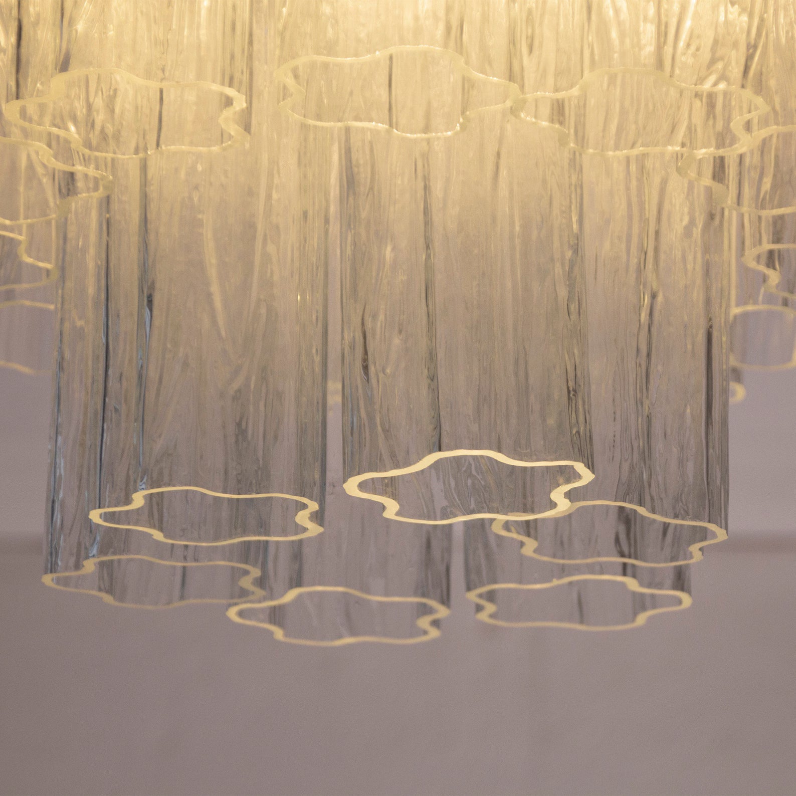 Murano Clear Tronchi Ceiling Lights