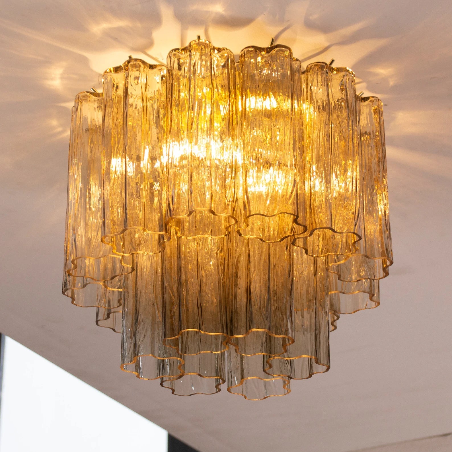Murano Fume Tronchi Ceiling Lamp