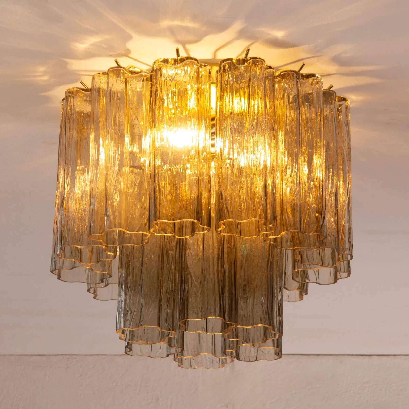 Murano Fume Tronchi Ceiling Lamp