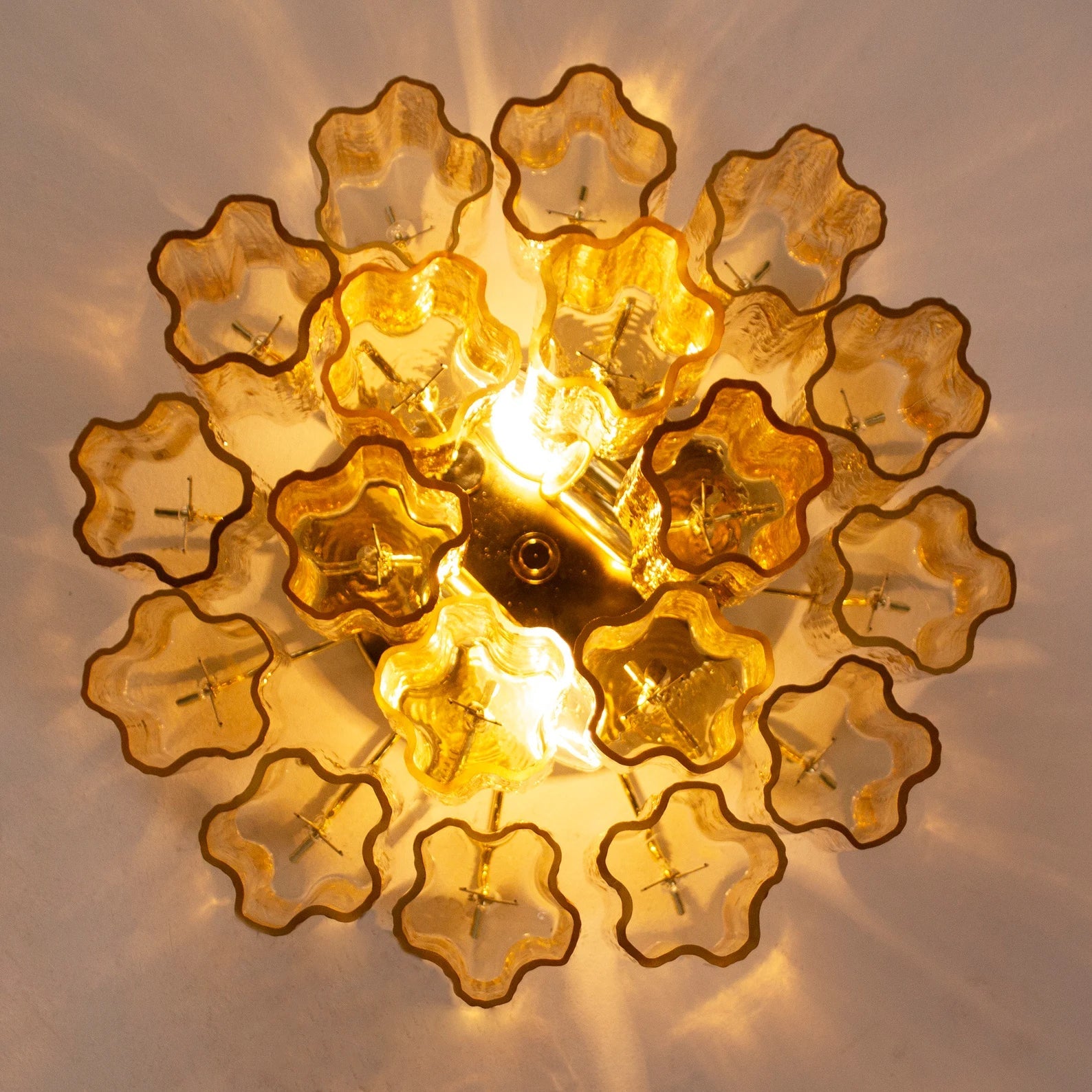 Murano Pagliesco Tronchi Ceiling Lights