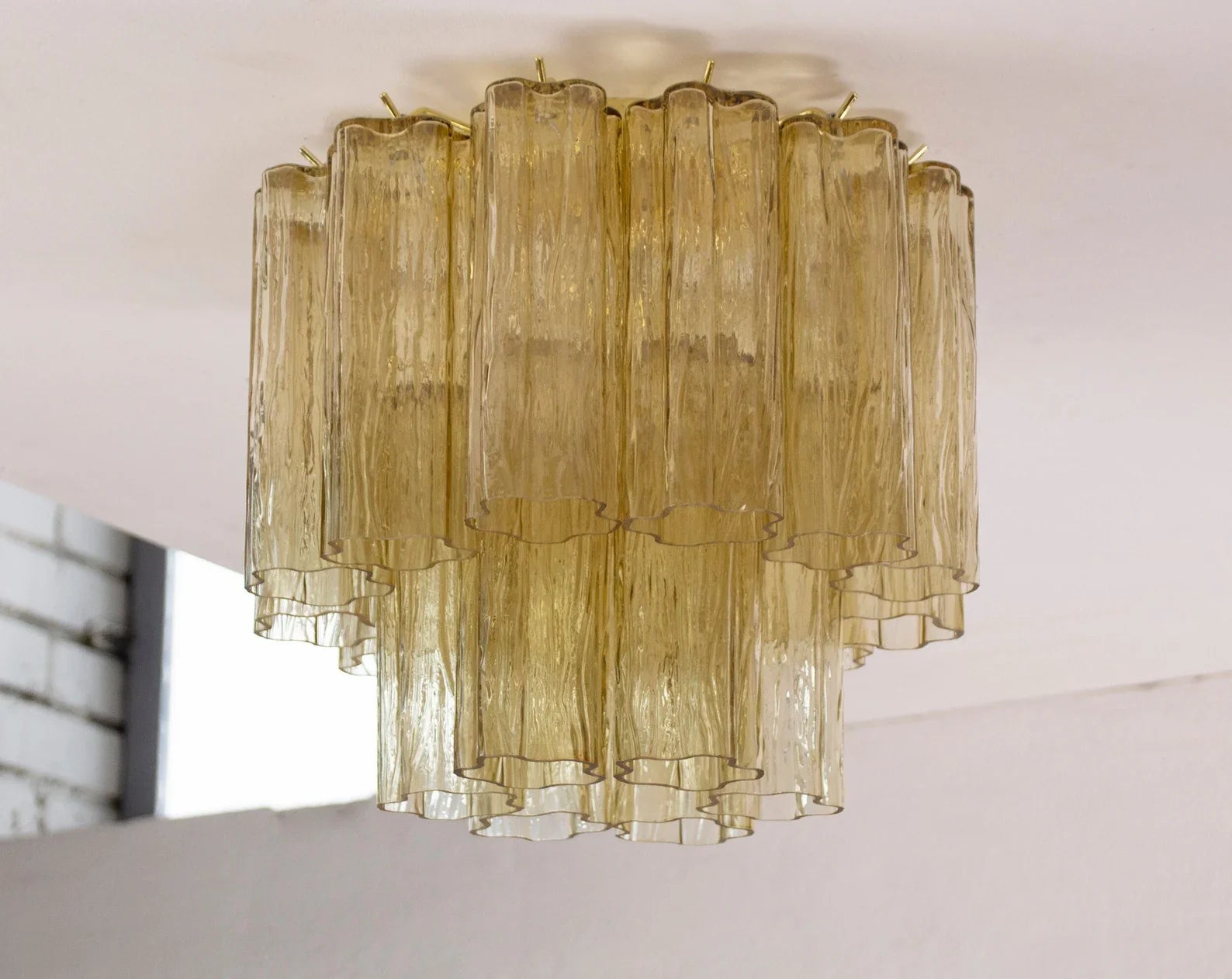 Murano Pagliesco Tronchi Ceiling Lights