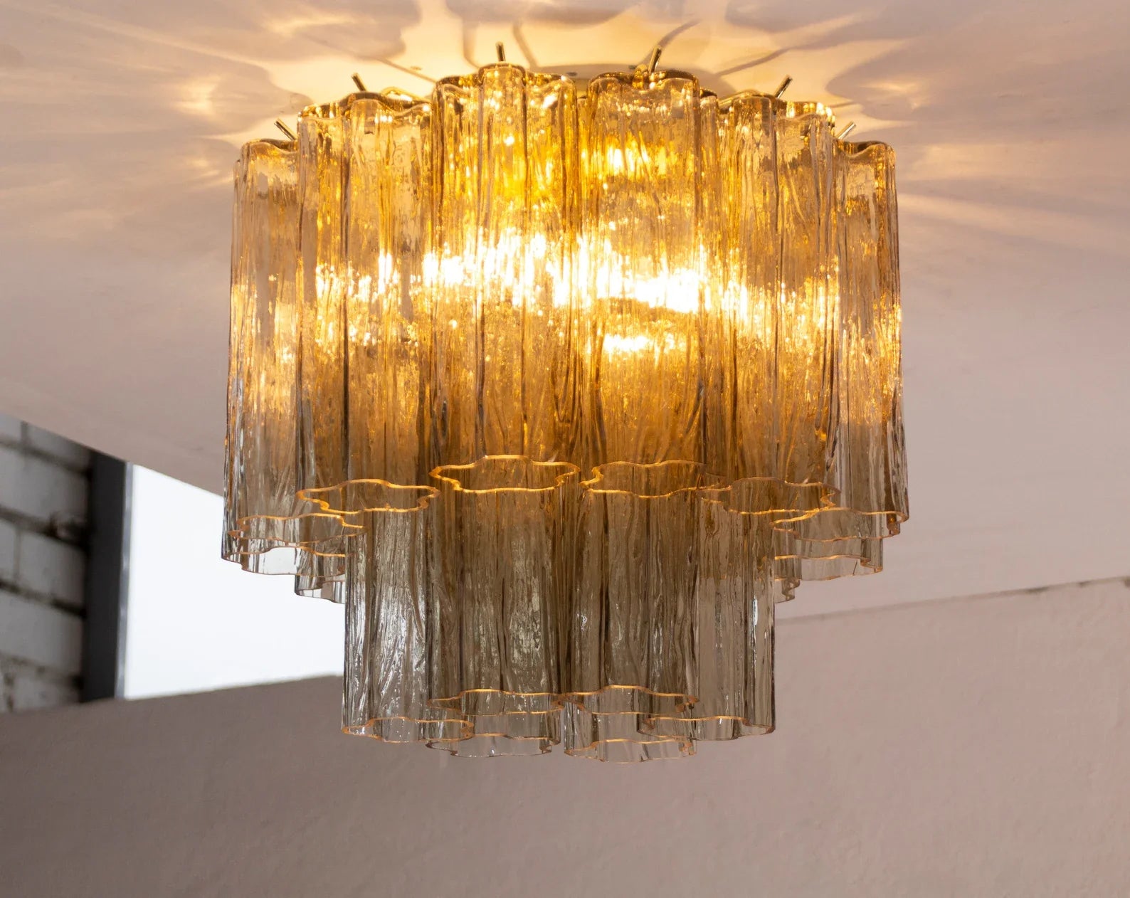 Murano Fume Tronchi Ceiling Lamp