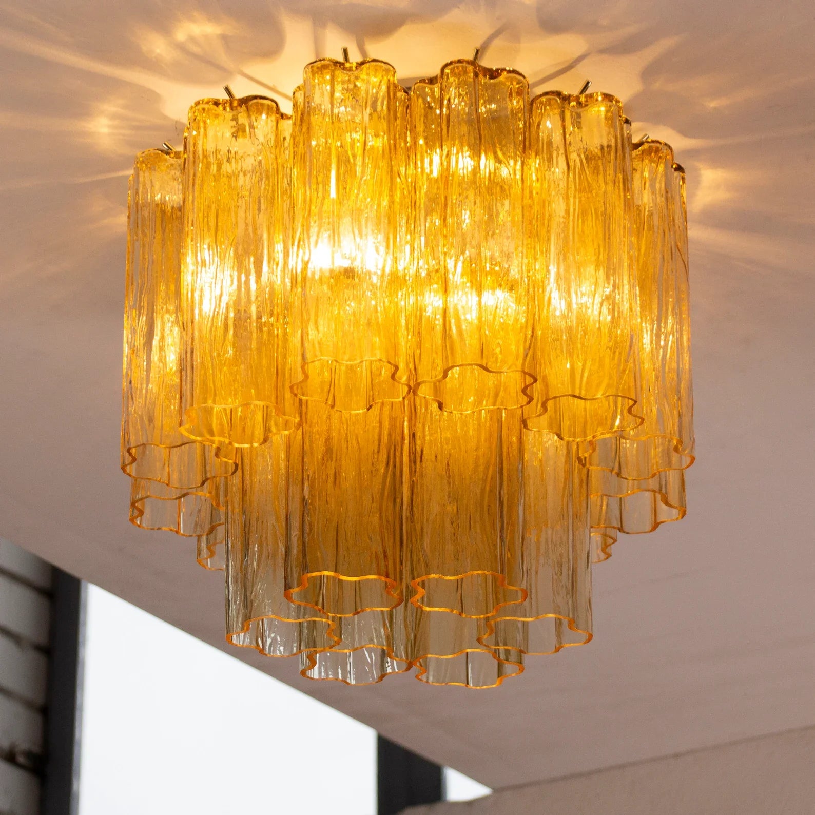 Murano Pagliesco Tronchi Ceiling Lights