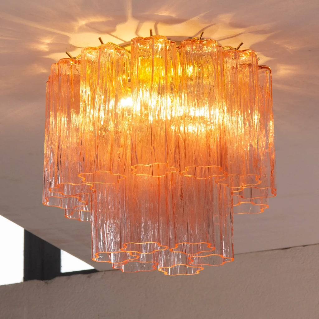 Murano Pink Tronchi Ceiling Lamp