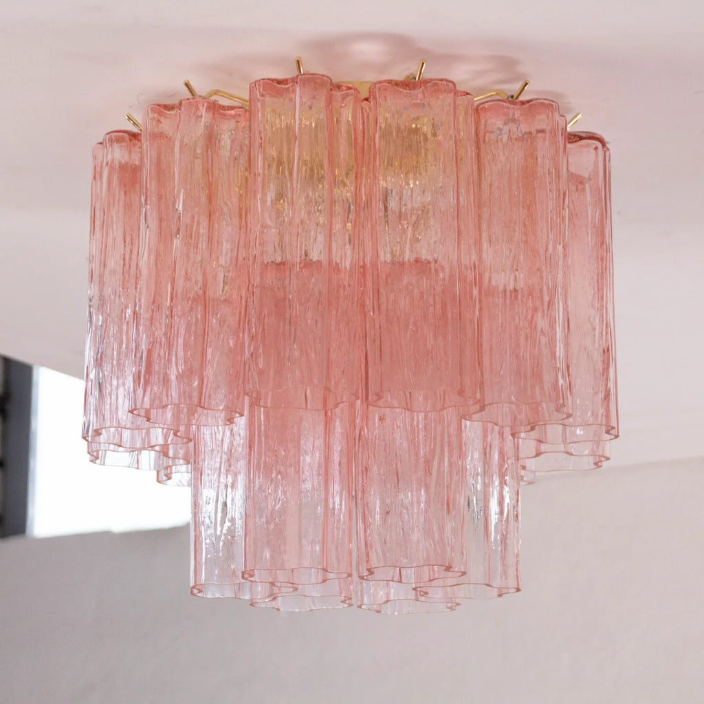 Murano Pink Tronchi Ceiling Lamp