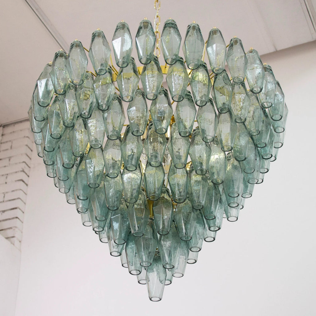 Murano Verde Rialto Poliedri Chandelier Ø75