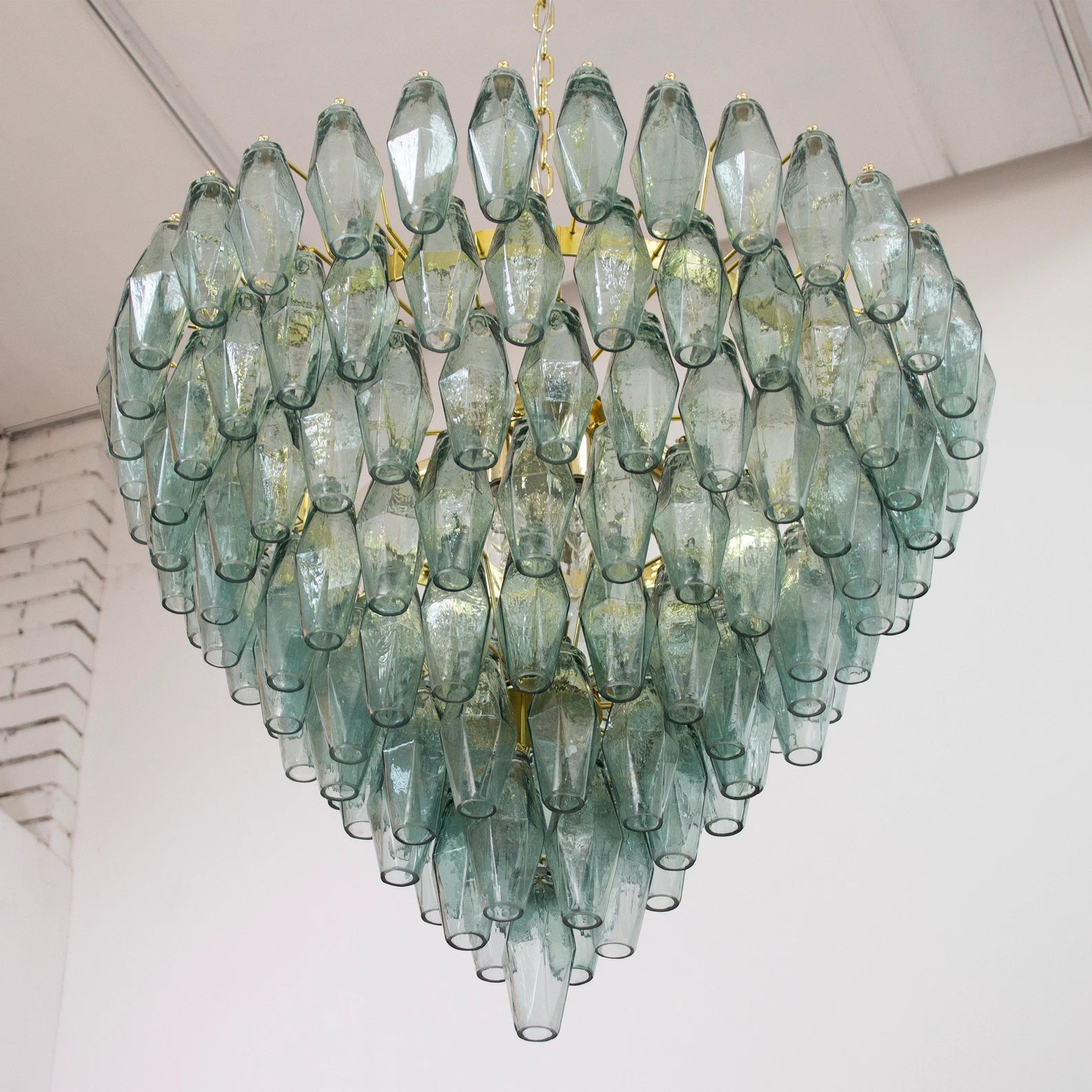 Murano Verde Rialto Poliedri Chandelier Ø75