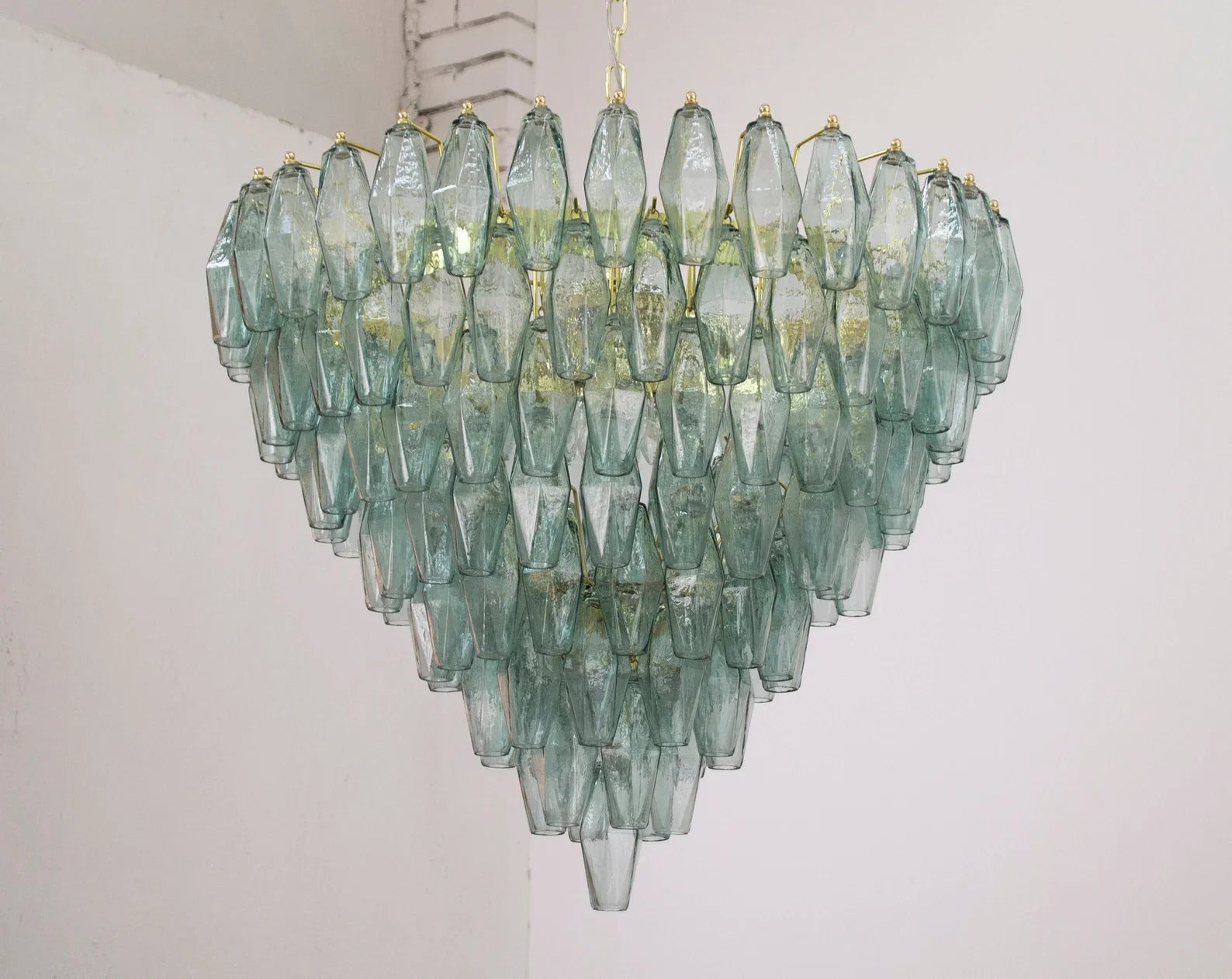Murano Verde Rialto Poliedri Chandelier Ø75