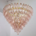 Murano Cipria Pink Poliedri Chandelier Ø75