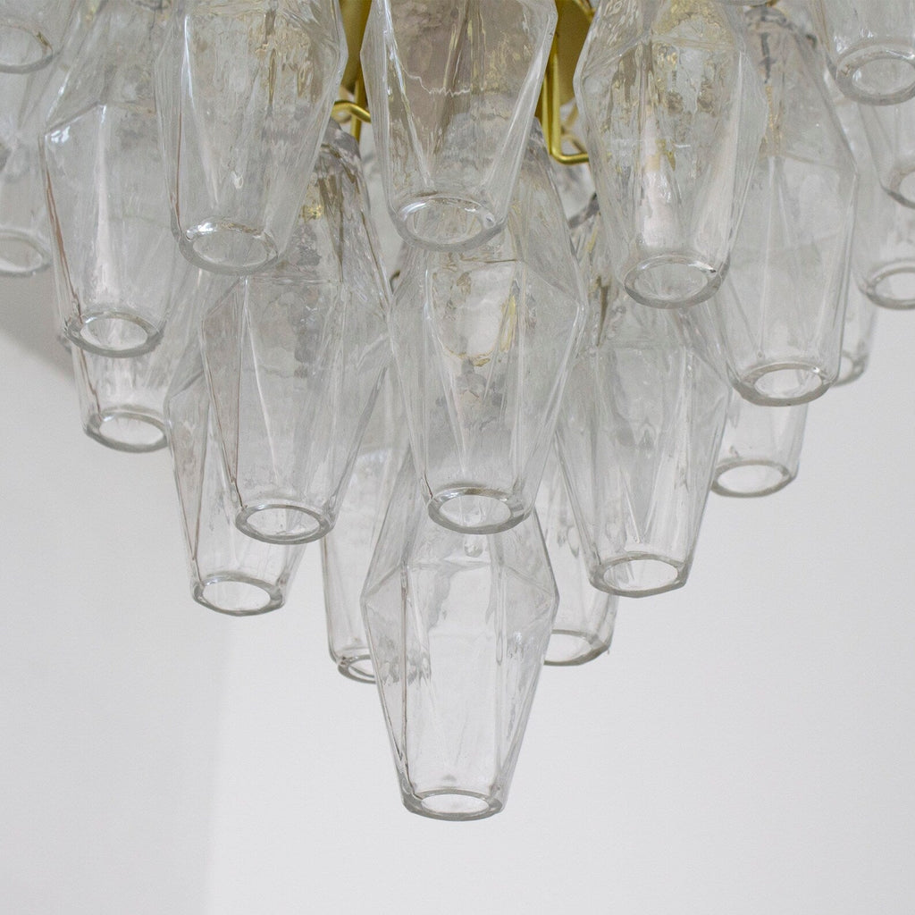 Murano Clear Poliedri Chandelier Ø75
