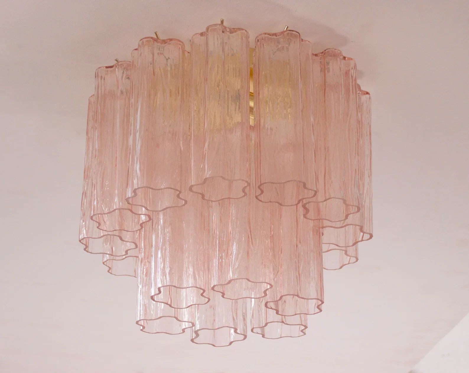 Murano Light Pink Tronchi Ceiling Lamp