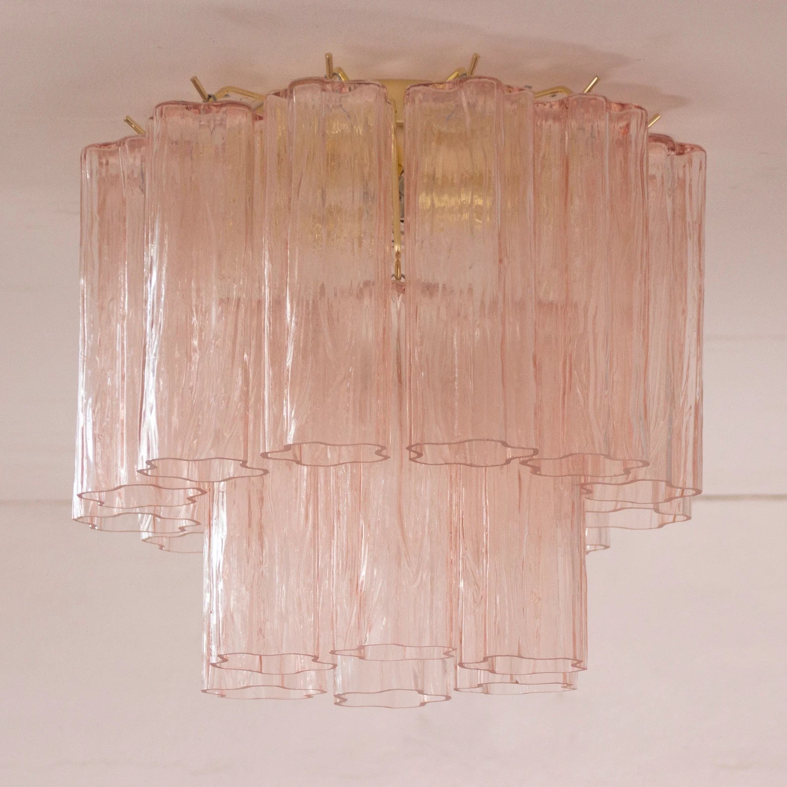 Murano Light Pink Tronchi Ceiling Lamp