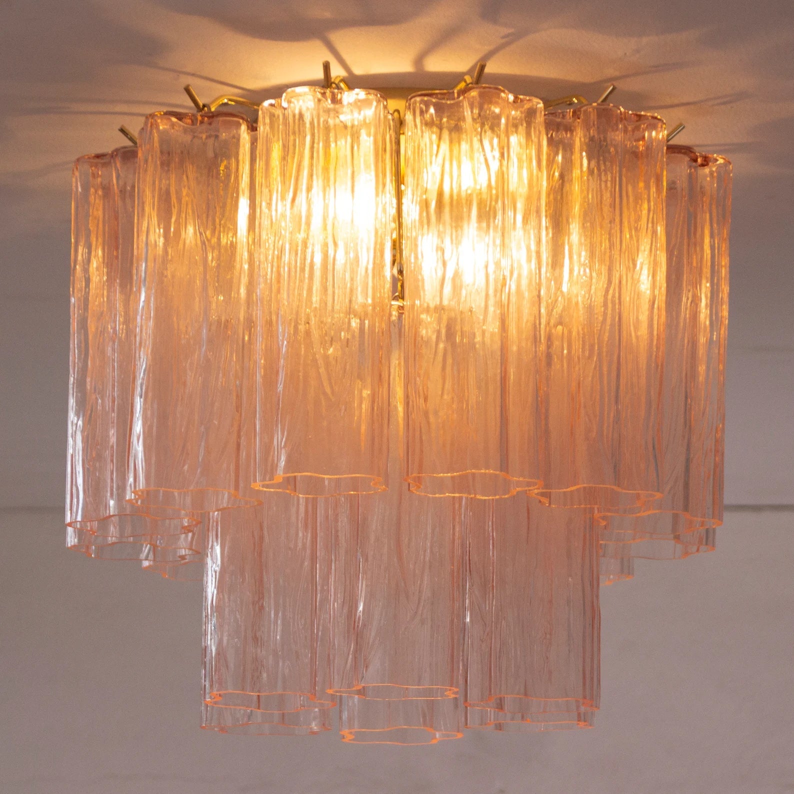 Murano Light Pink Tronchi Ceiling Lamp