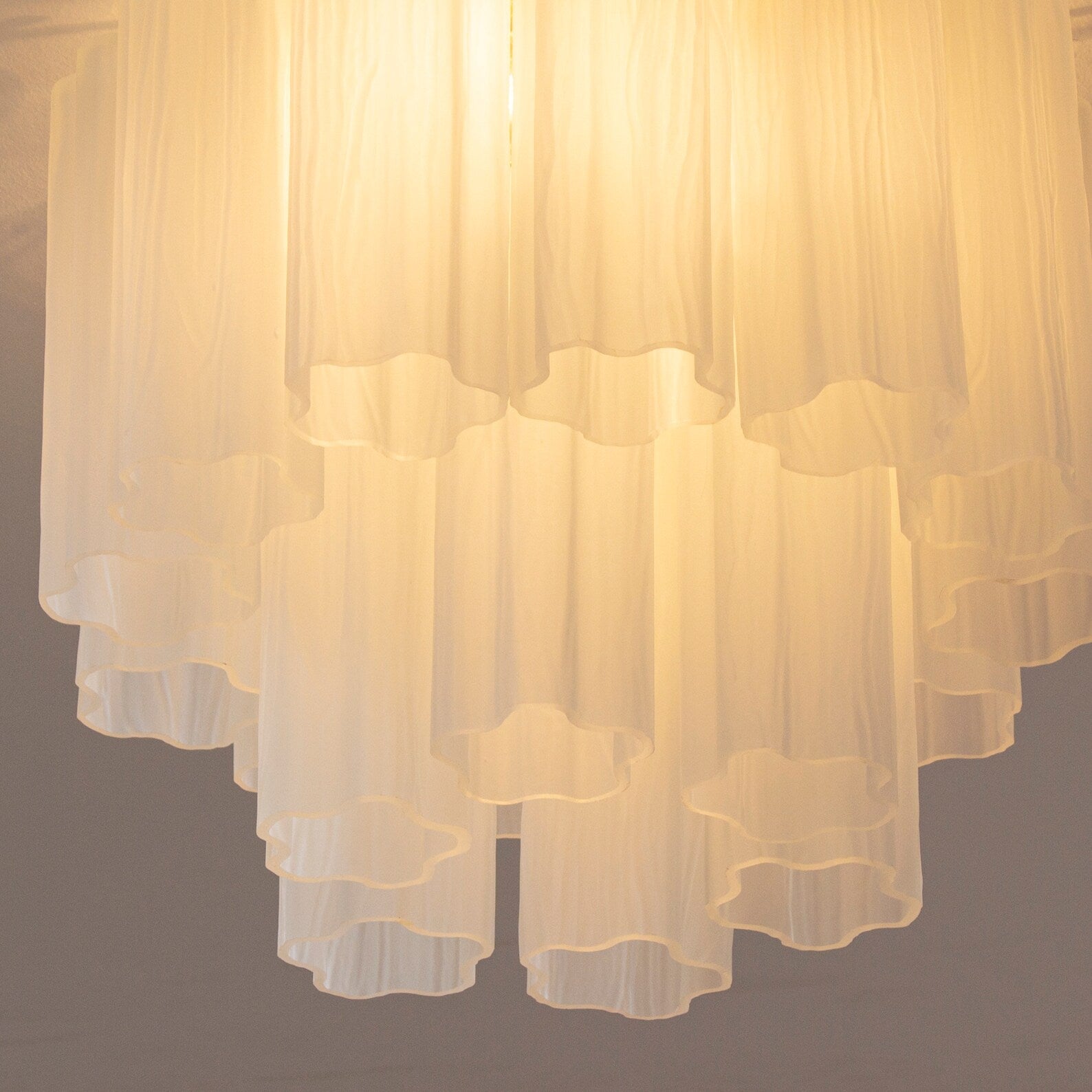 Murano White Tronchi Ceiling Lamp