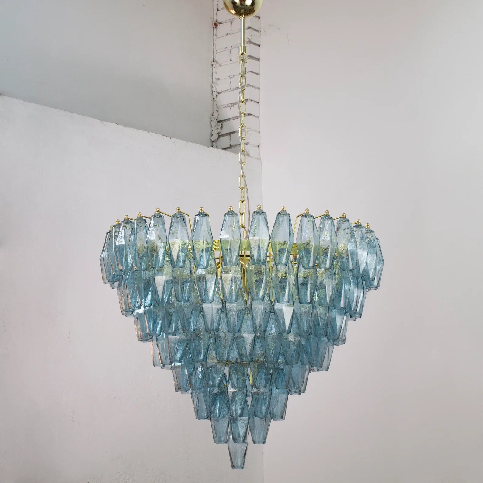 Murano Avio Poliedri Chandelier 143 Glasses