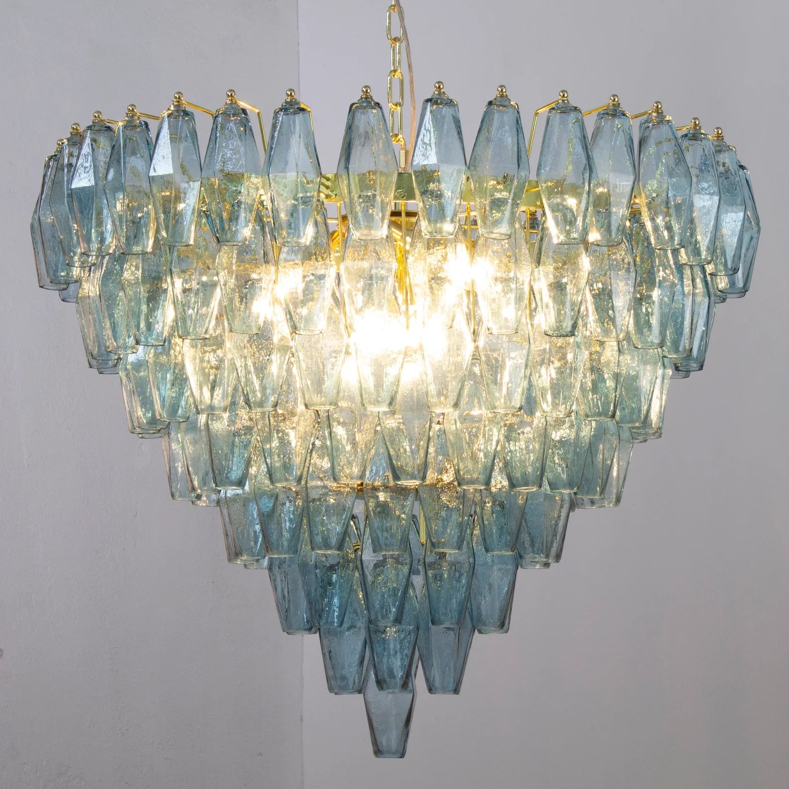 Murano Avio Poliedri Chandelier 143 Glasses