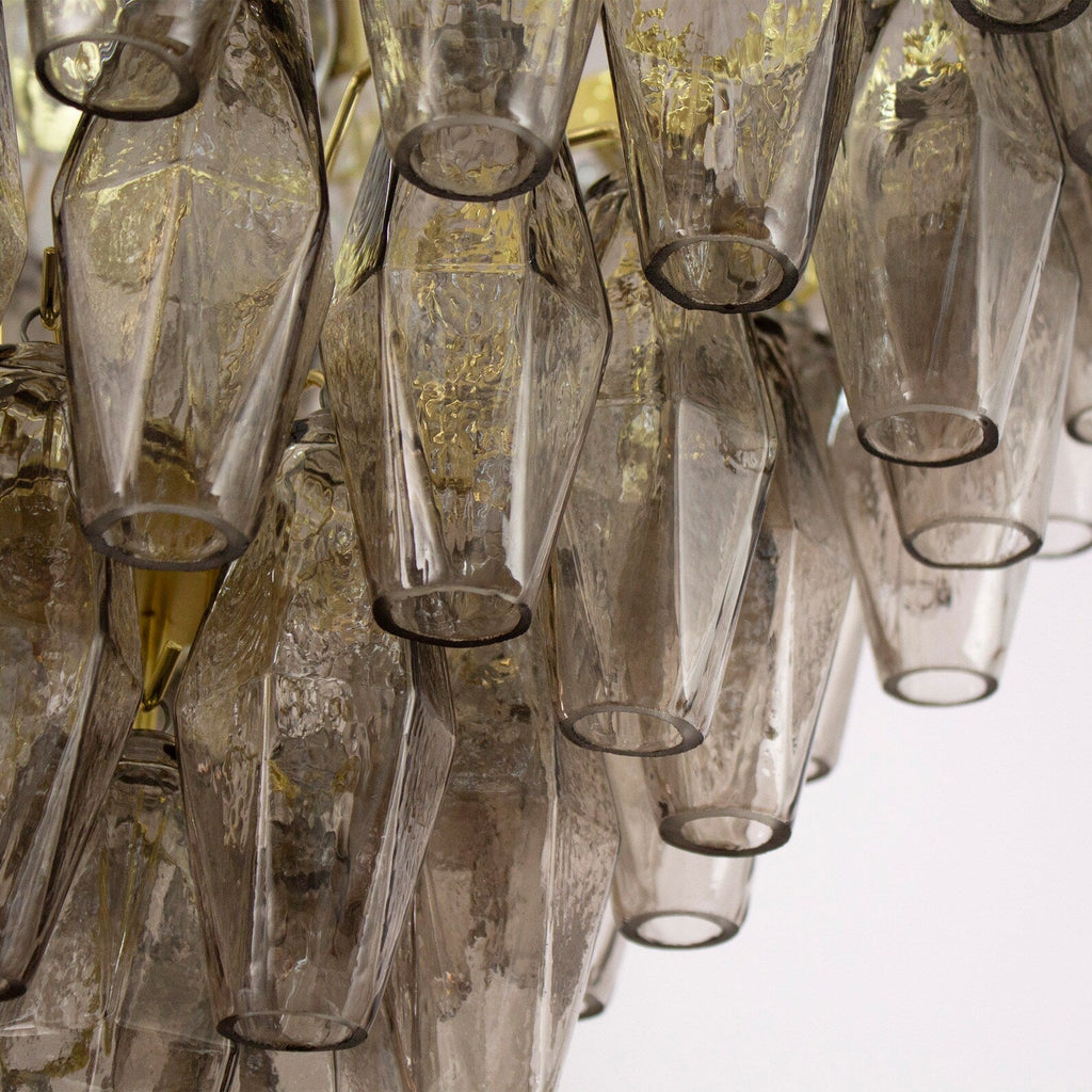 Murano Smoke Poliedri Chandelier Ø75