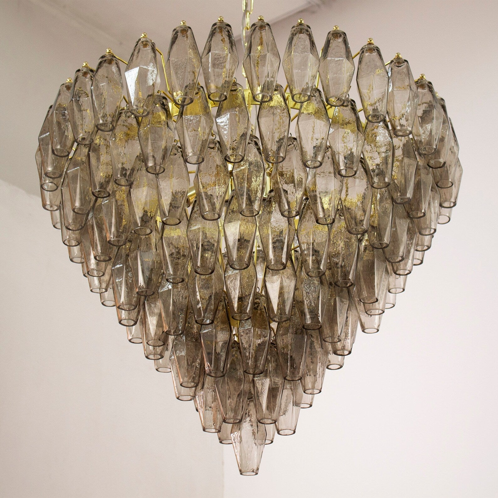 Murano Smoke Poliedri Chandelier Ø75