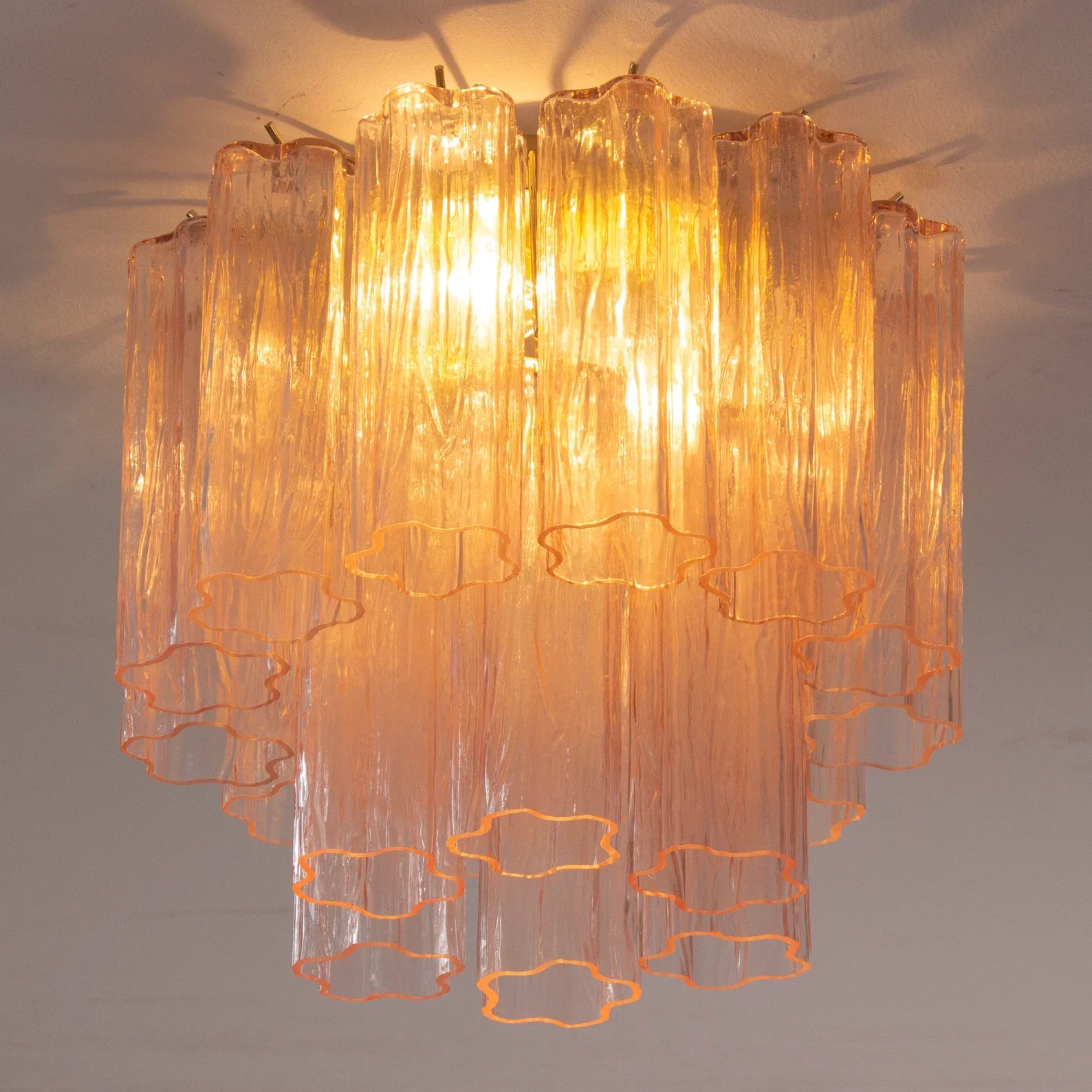 Murano Light Pink Tronchi Ceiling Lamp
