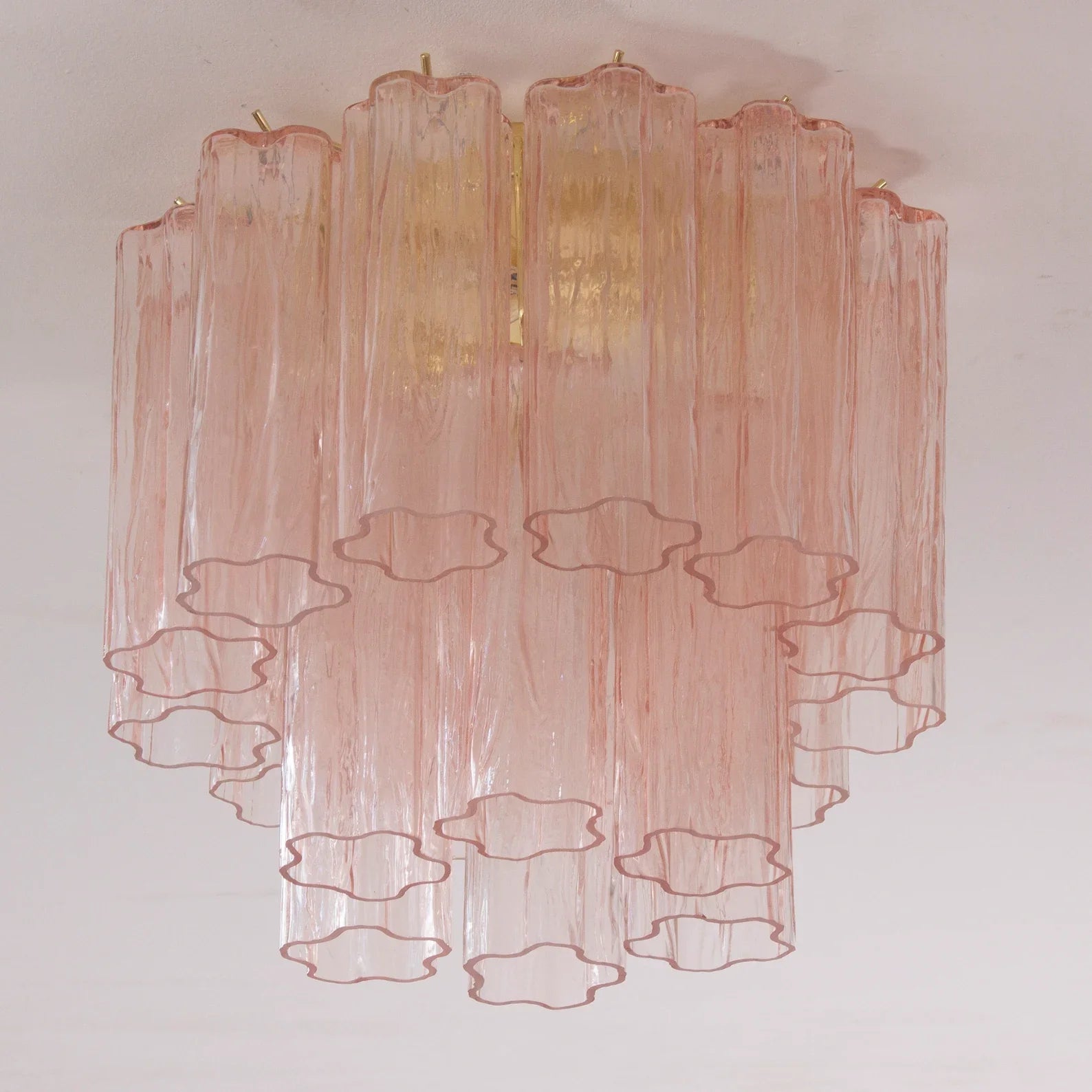 Murano Light Pink Tronchi Ceiling Lamp