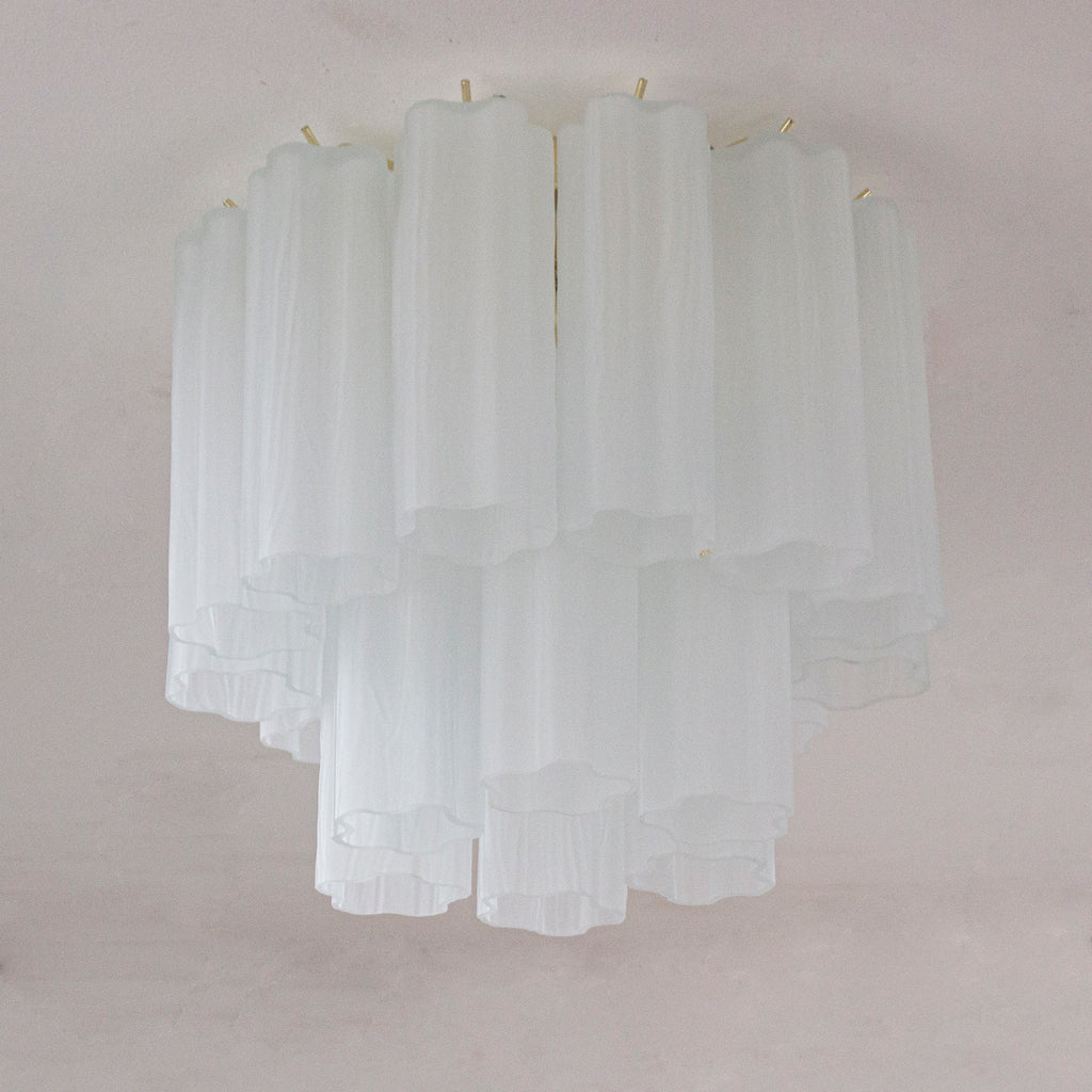 Murano White Tronchi Ceiling Lamp