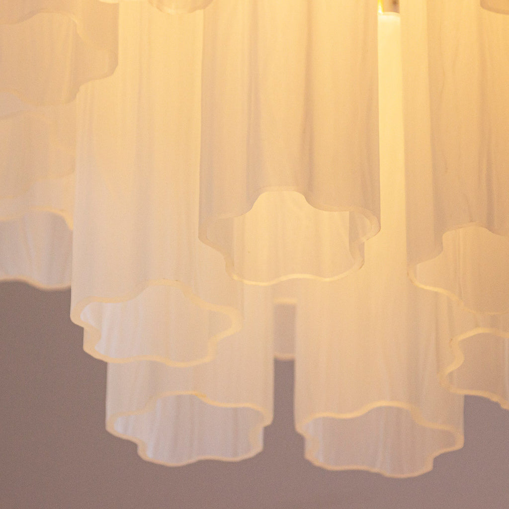 Murano White Tronchi Ceiling Lamp