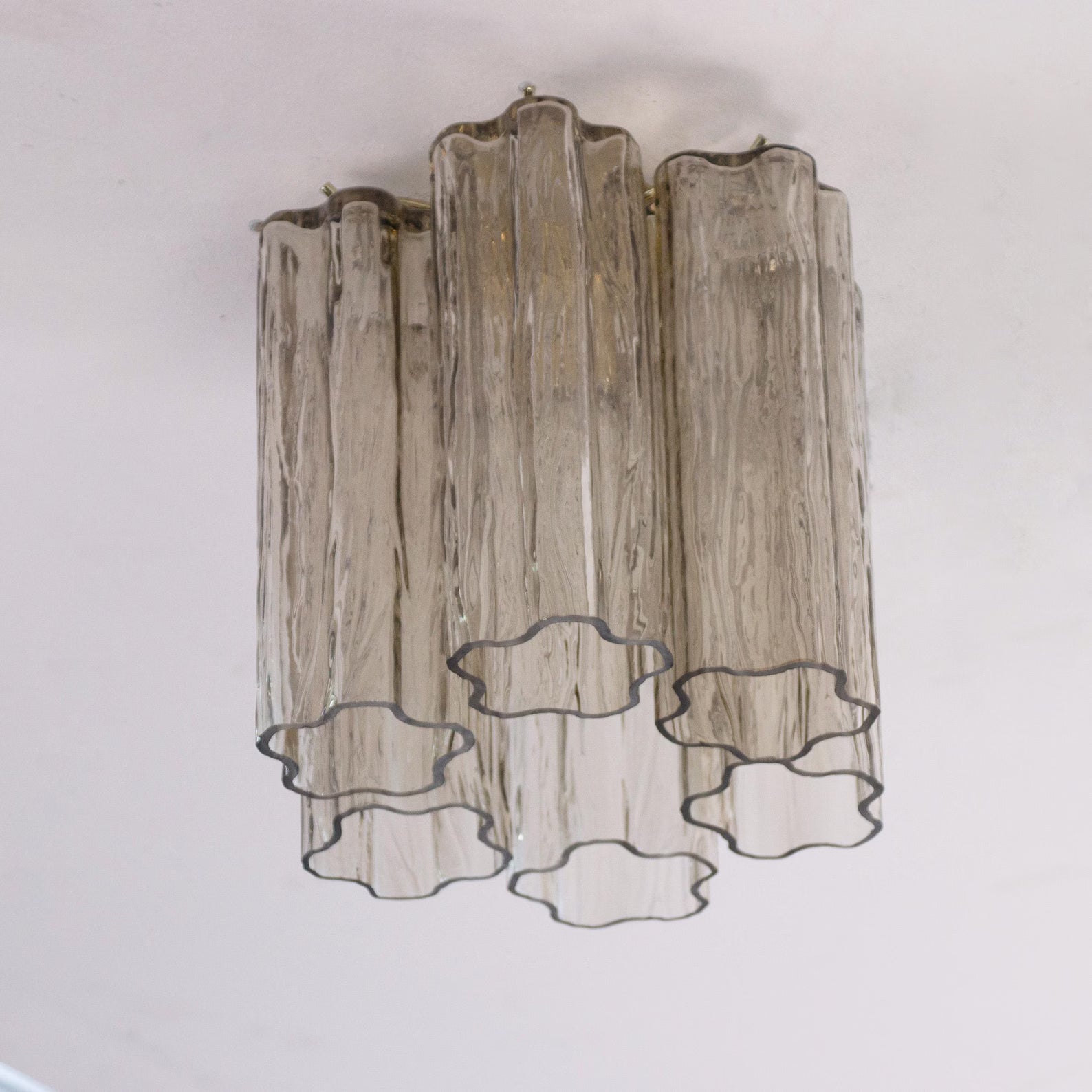 Murano Fume Tronchi Ceiling Lamp 6 Tubes