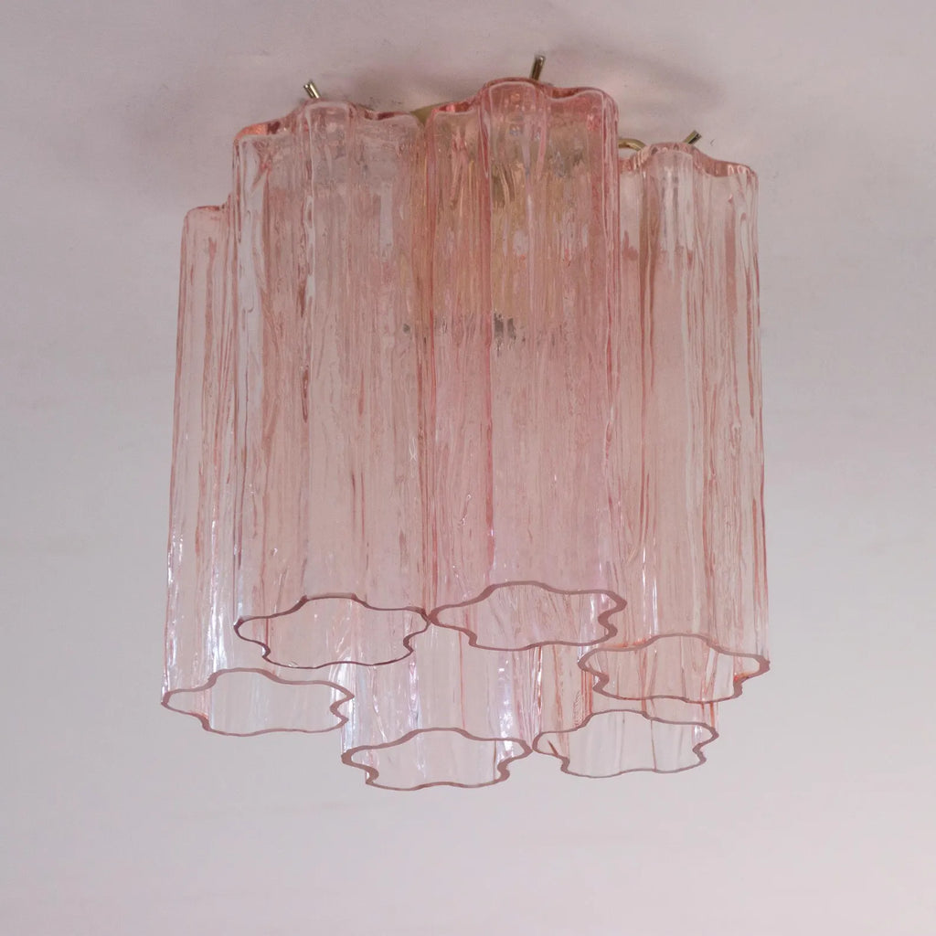 Murano Pink Tronchi Taklampe 6 Tubes