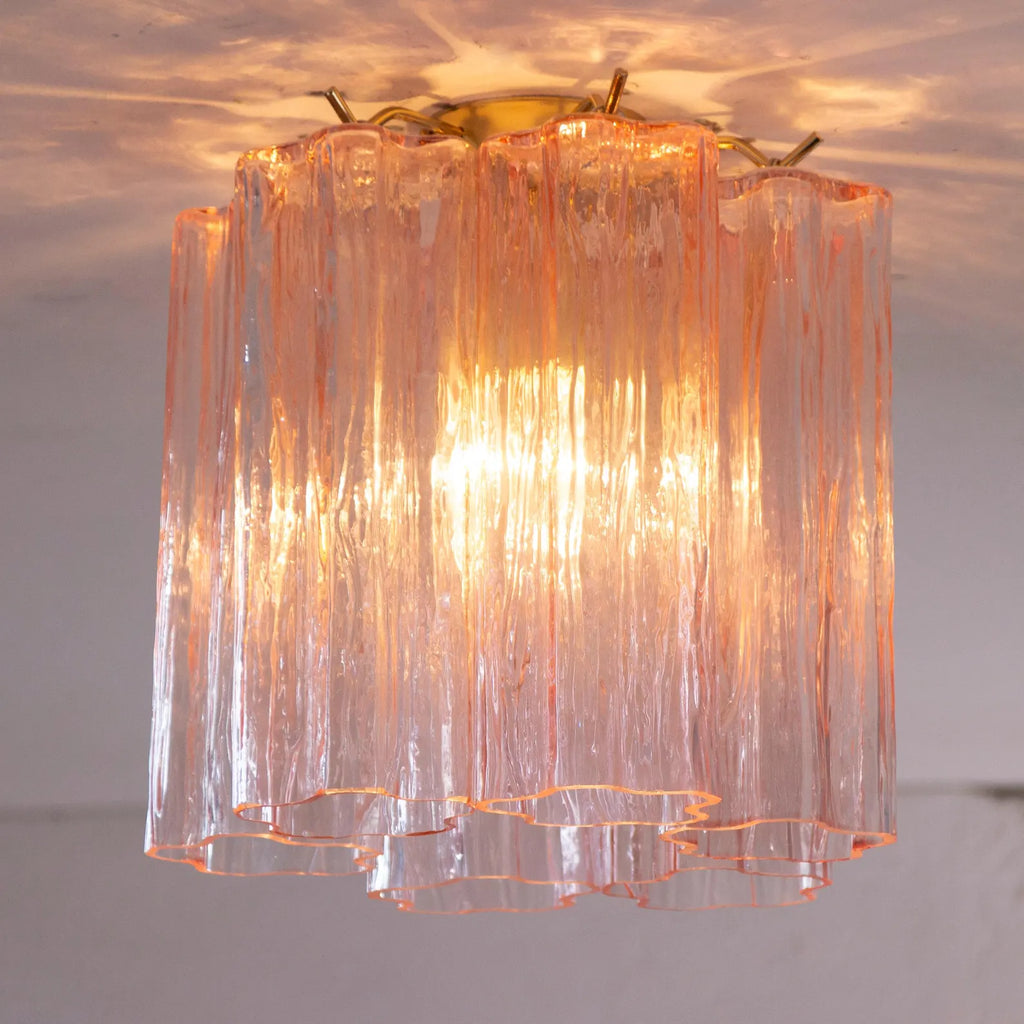 Murano Pink Tronchi Taklampe 6 Tubes