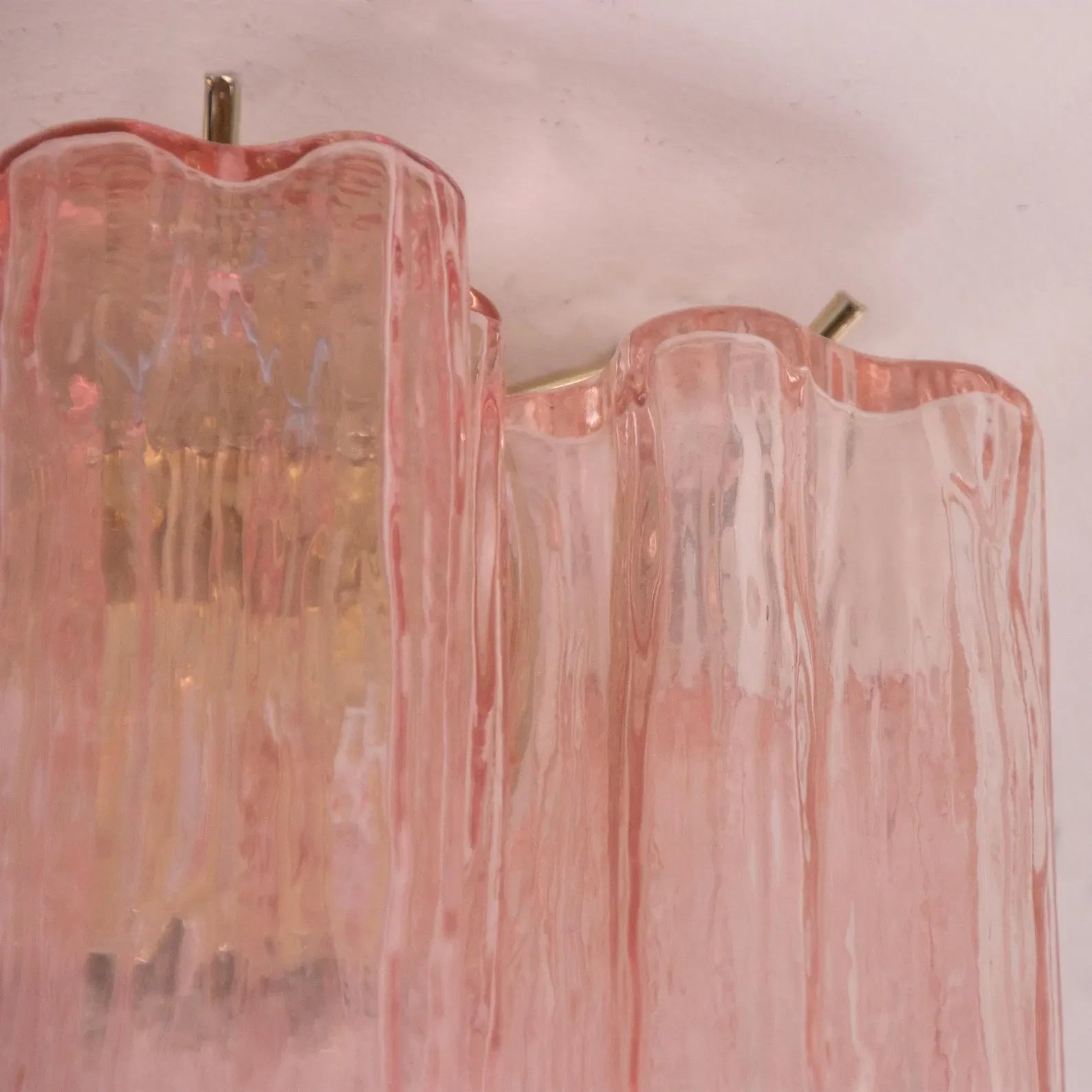 Murano Pink Tronchi Taklampe 6 Tubes