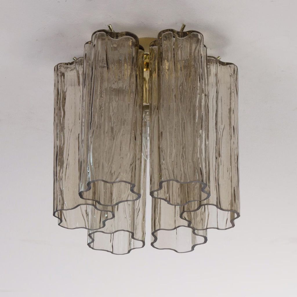 Murano Fume Tronchi Ceiling Lamp 6 Tubes
