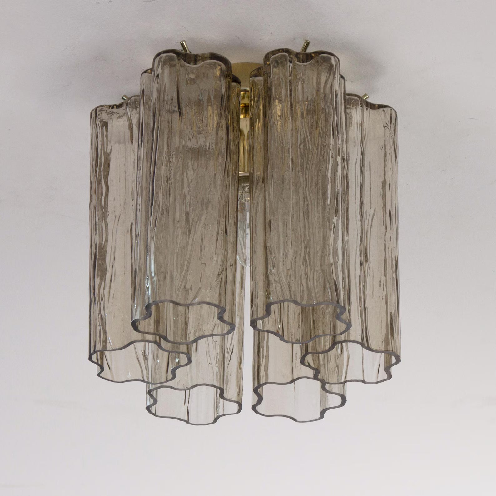 Murano Fume Tronchi Ceiling Lamp 6 Tubes