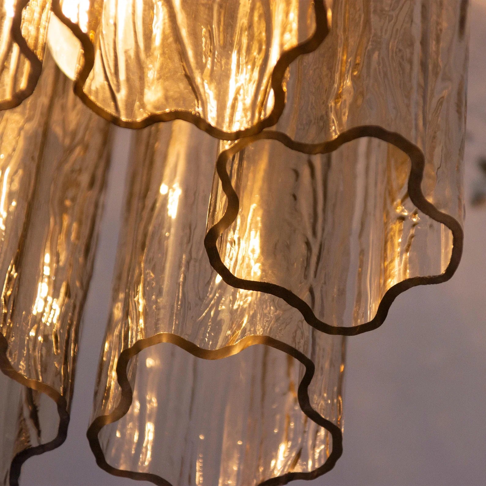 Murano Fume Tronchi Ceiling Lamp 6 Tubes