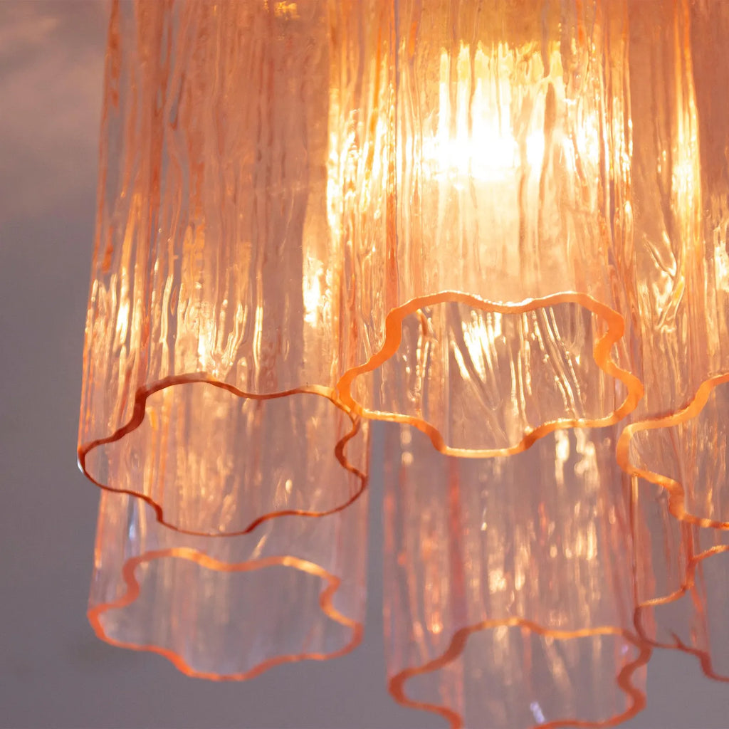 Murano Pink Tronchi Taklampe 6 Tubes