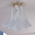 Murano Petali Ceiling Lamp Ø33 – Crystal & White Glass