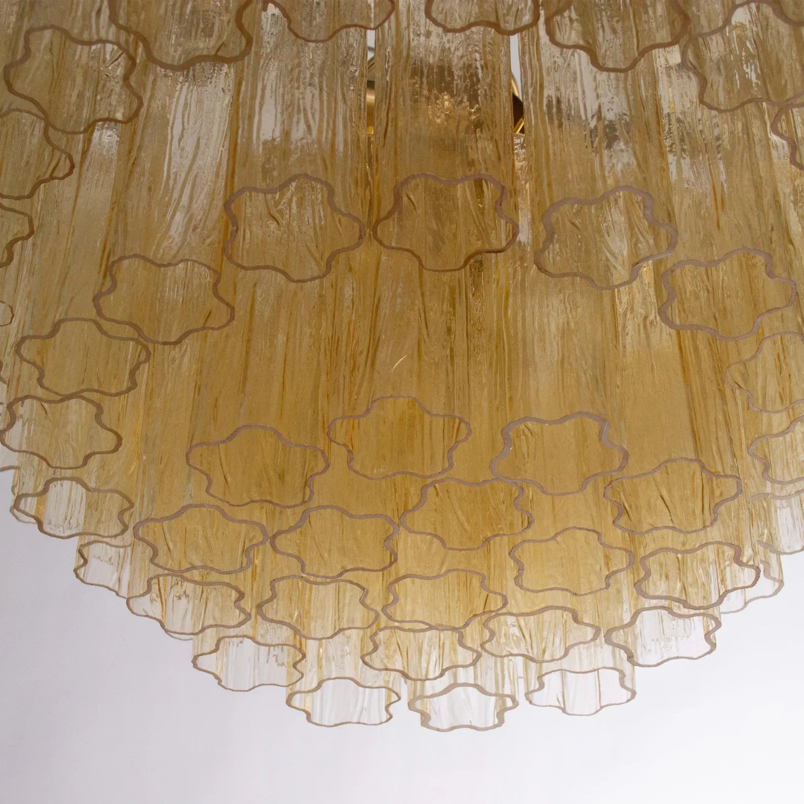 Murano Tronchi Flush Taklampe Ø70 – Champagne
