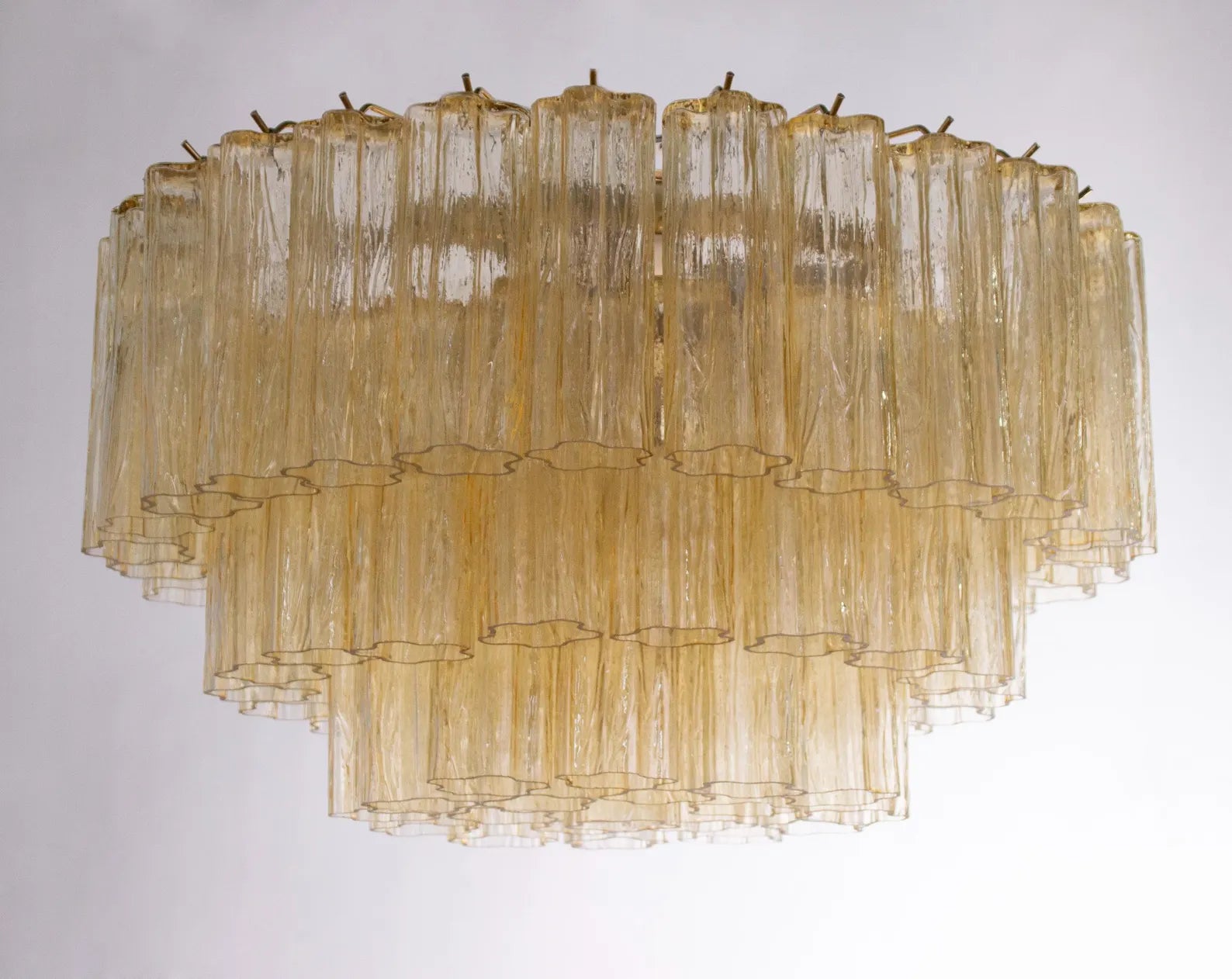 Murano Tronchi Flush Taklampe Ø70 – Champagne