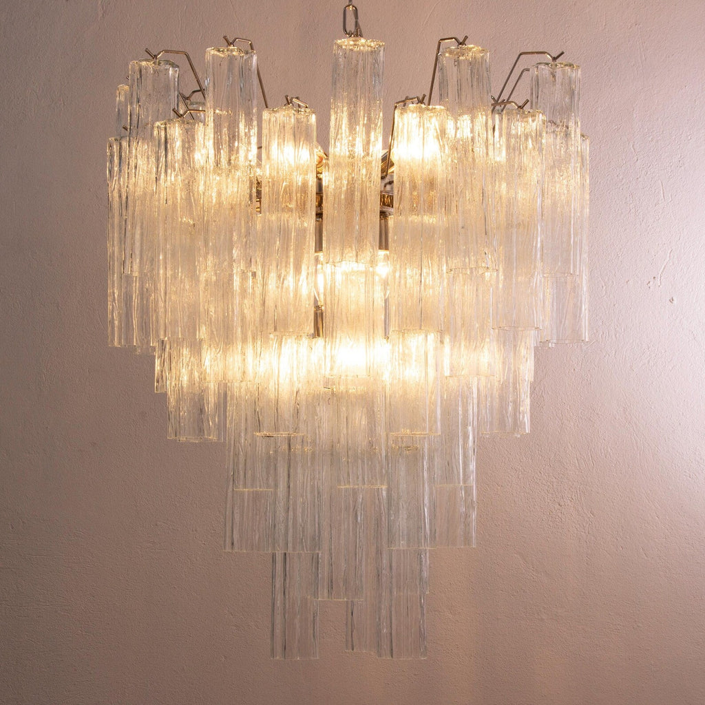 Murano Clear Tronchi Chandelier Ø70 - 56 Tubes
