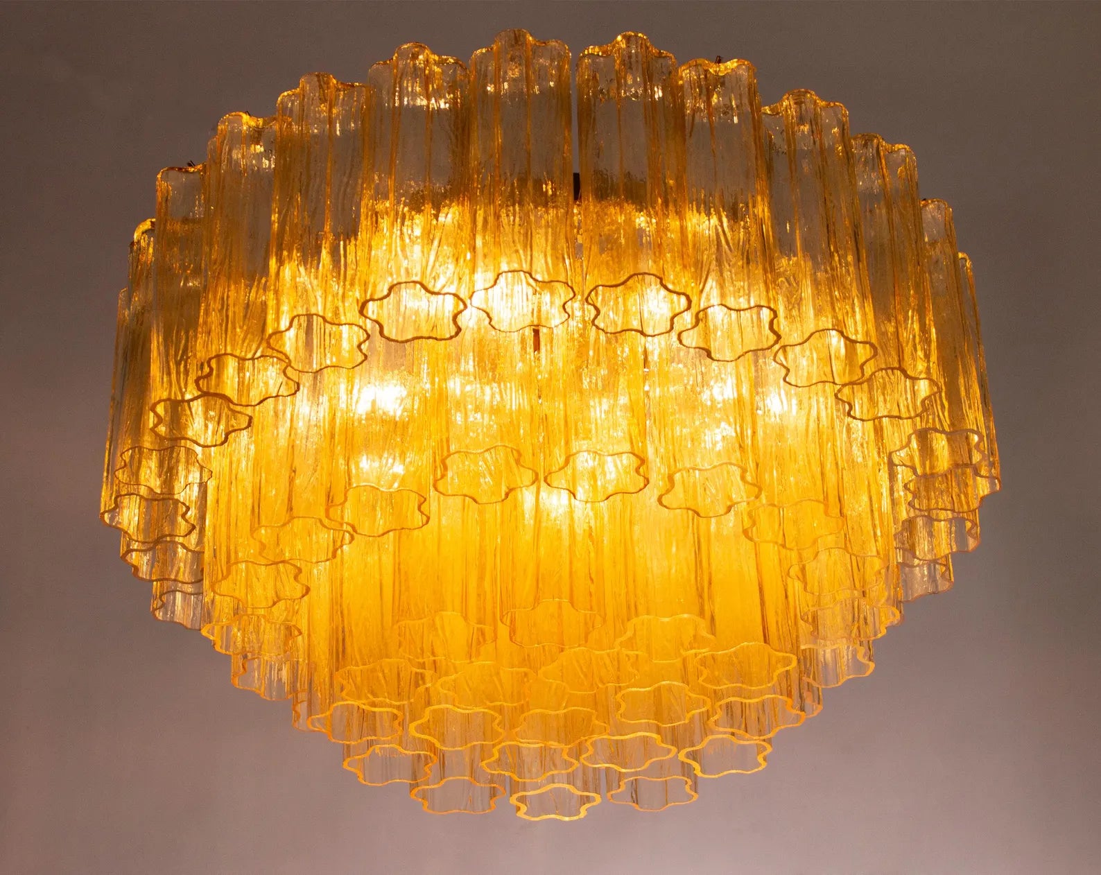 Murano Tronchi Flush Taklampe Ø70 – Champagne