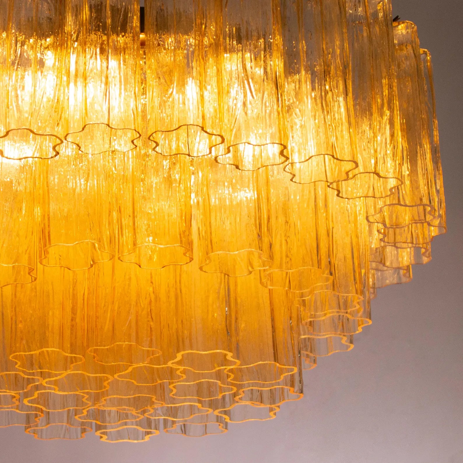 Murano Tronchi Flush Taklampe Ø70 – Champagne