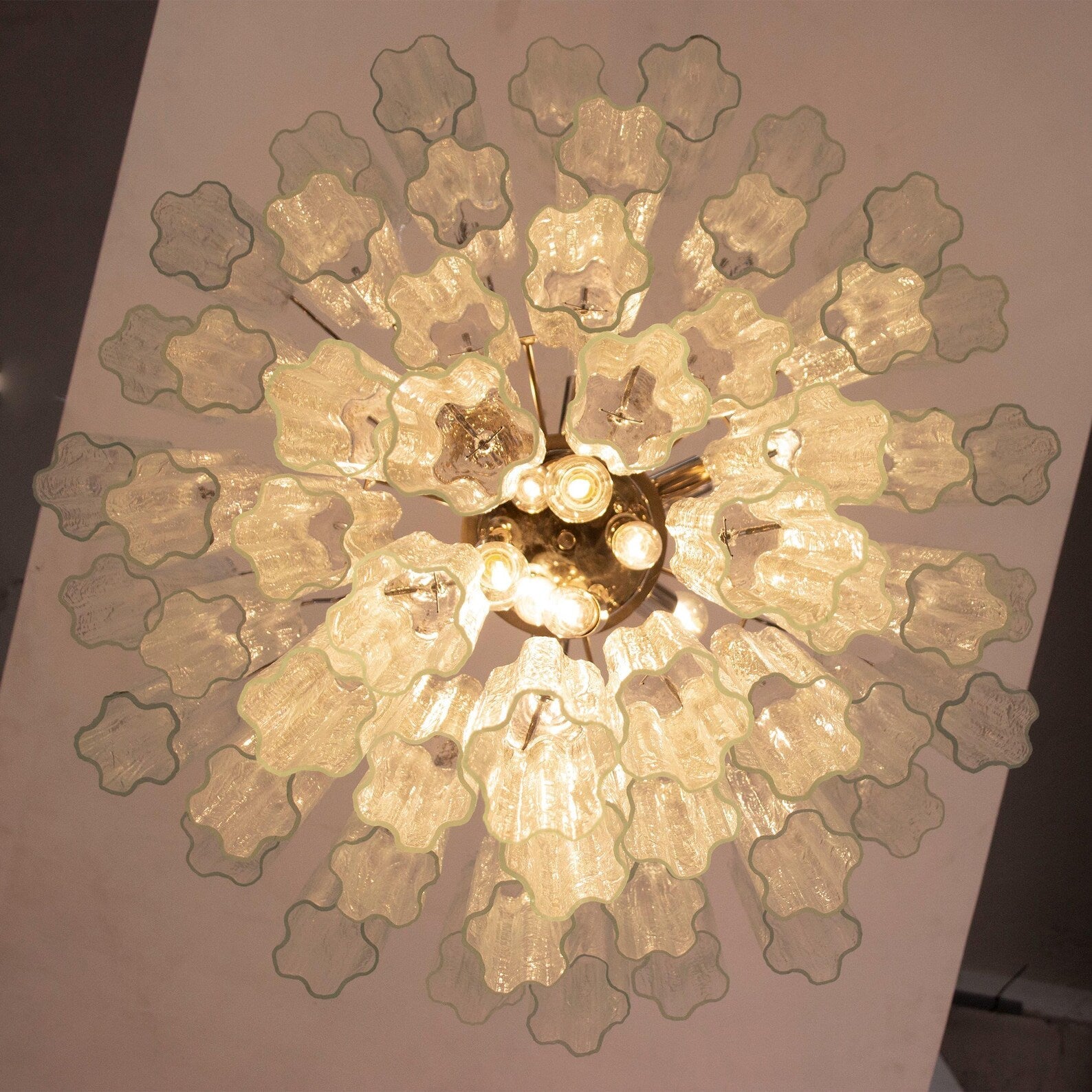 Murano Clear Tronchi Chandelier Ø70 - 56 Tubes