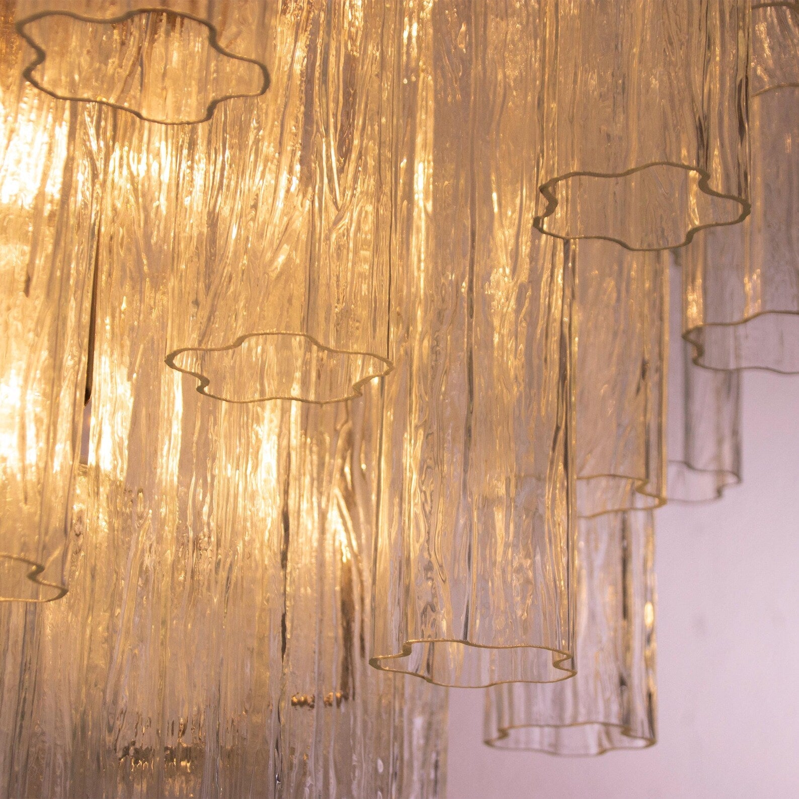 Murano Clear Tronchi Chandelier Ø70 - 56 Tubes